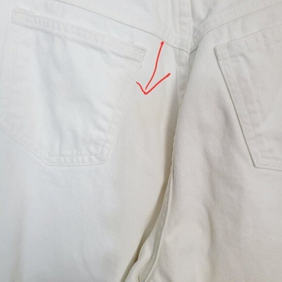 Vintage Forenza White Jeans Sz 12 100% Cotton Made In USA Zippered Ankles 1980s - Picture 10 of 14